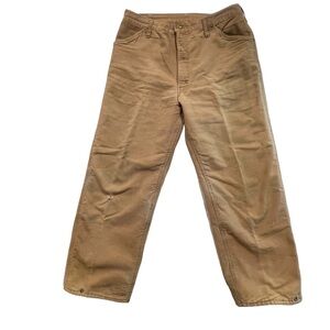 Vintage Carhartt 62WQ Quilted Duck Canvas Pants Size 38 x 30 Workwear Knee Hole